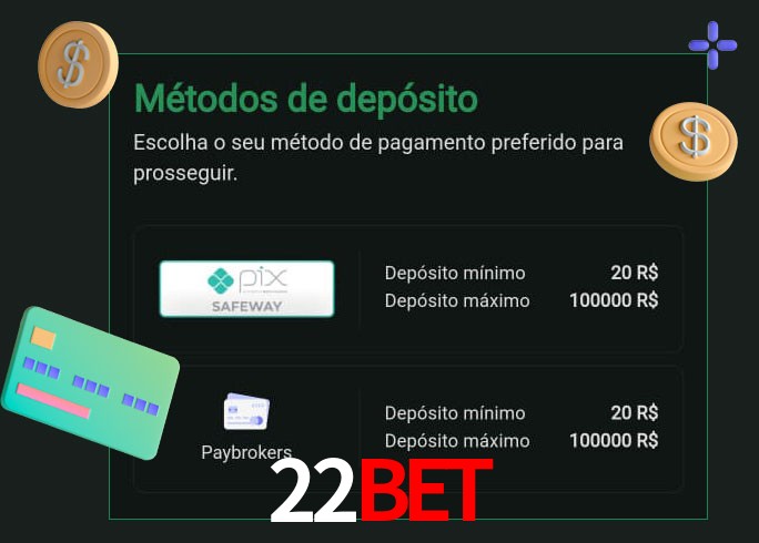 O cassino 22BETbet oferece uma grande variedade de métodos de pagamento