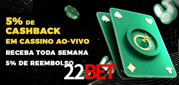 Promoções do cassino ao Vivo 22BET